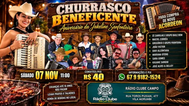 Imagem de Churrasco Beneficente Anivesário da Jakeline Sanfoneira