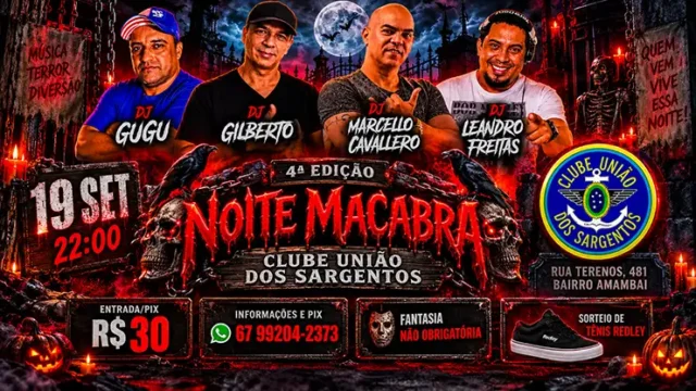 Imagem de 4ª Edição Noite Macabra Clube União dos Sargentos